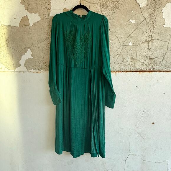 Free People Tunic Top New Day Boho Embroidered Mock Neck Long Sleeve Women's M - Picture 2 of 8